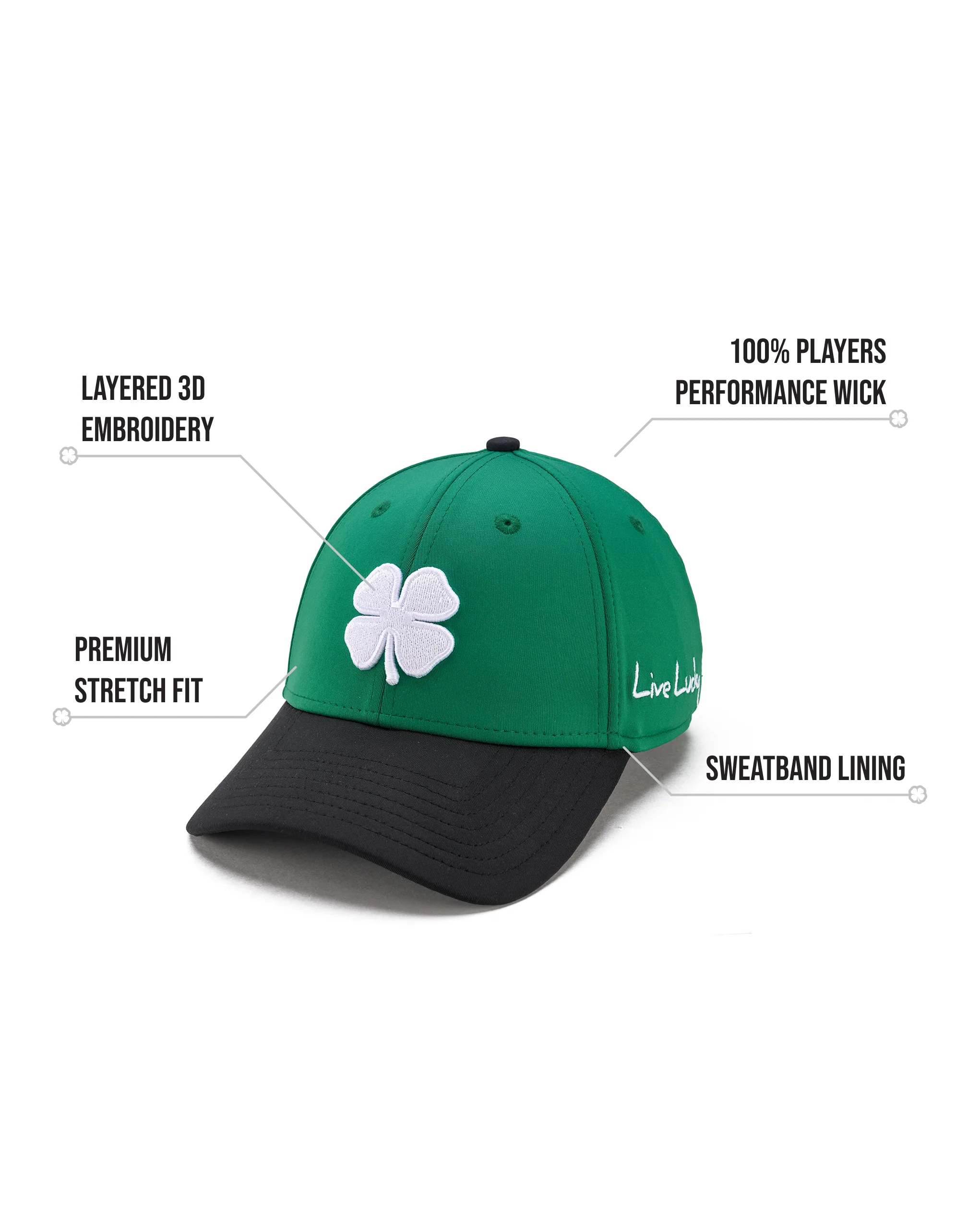 Premium Clover 189 Green Fitted Performance Hat 2 Premium Clover 189 Green Fitted Performance Hat