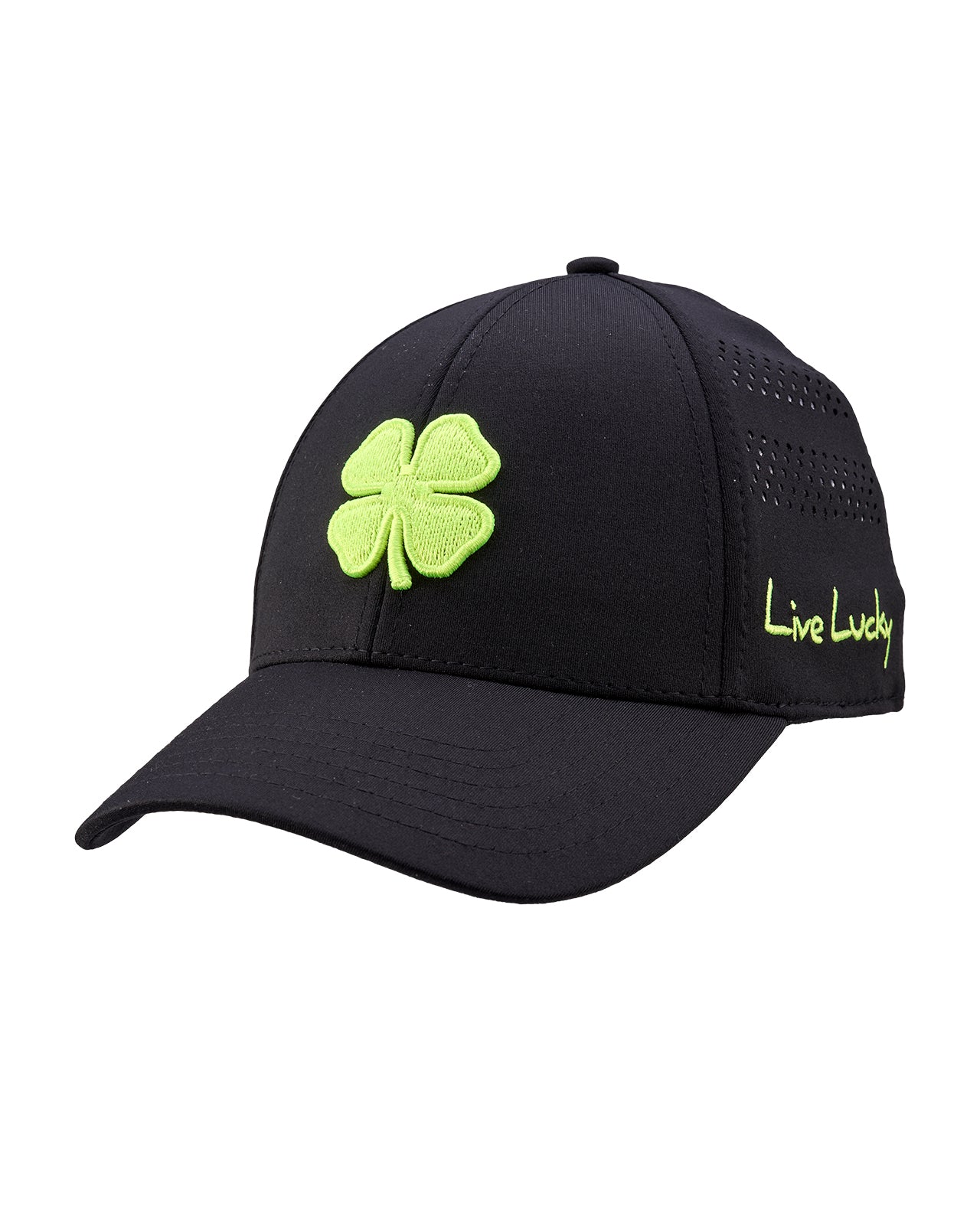 Lucky Heather Laser 2 Black Memory Fit Hat 3 Lucky Heather Laser 2 Black Memory Fit Hat