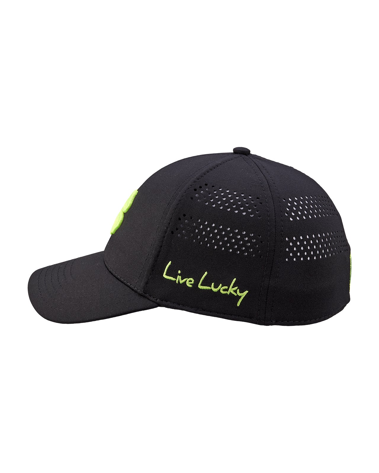 Lucky Heather Laser 2 Black Memory Fit Hat 4 Lucky Heather Laser 2 Black Memory Fit Hat