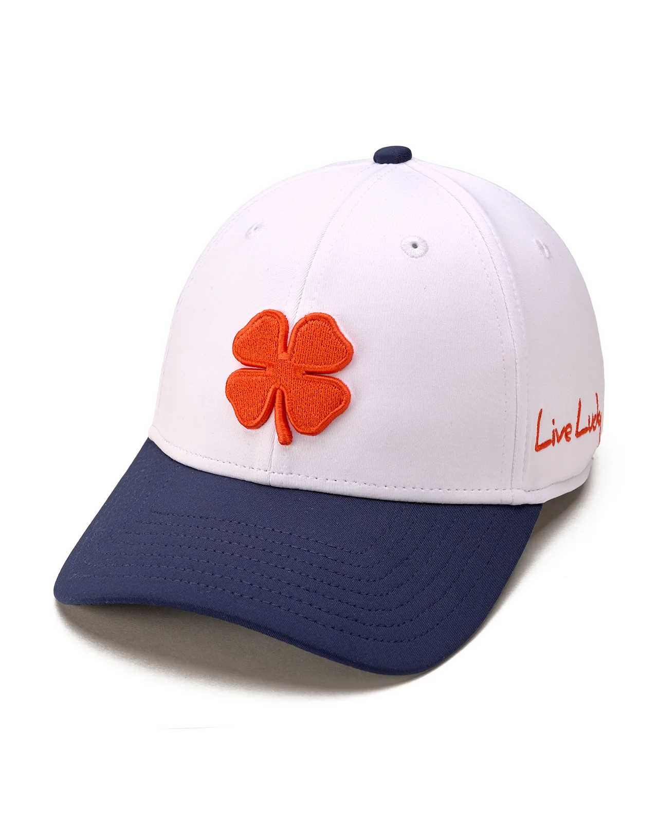 Premium Clover 173 White Fitted Performance Hat