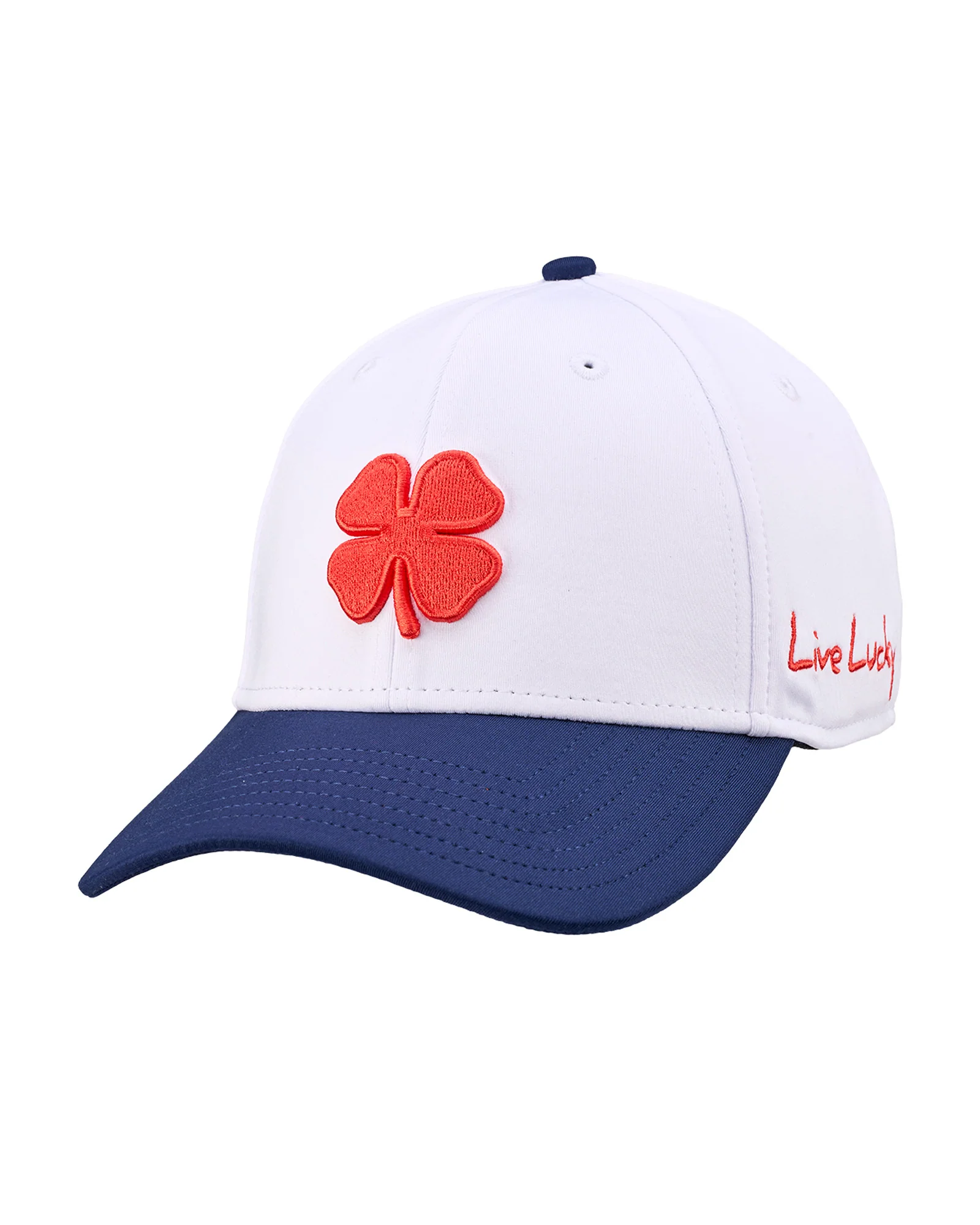 Premium Clover 173 White Fitted Performance Hat 4 Premium Clover 173 White Fitted Performance Hat