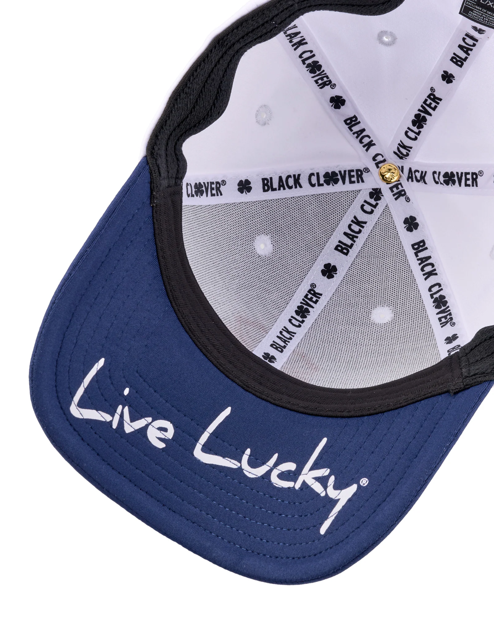 Premium Clover 173 White Fitted Performance Hat 7 Premium Clover 173 White Fitted Performance Hat