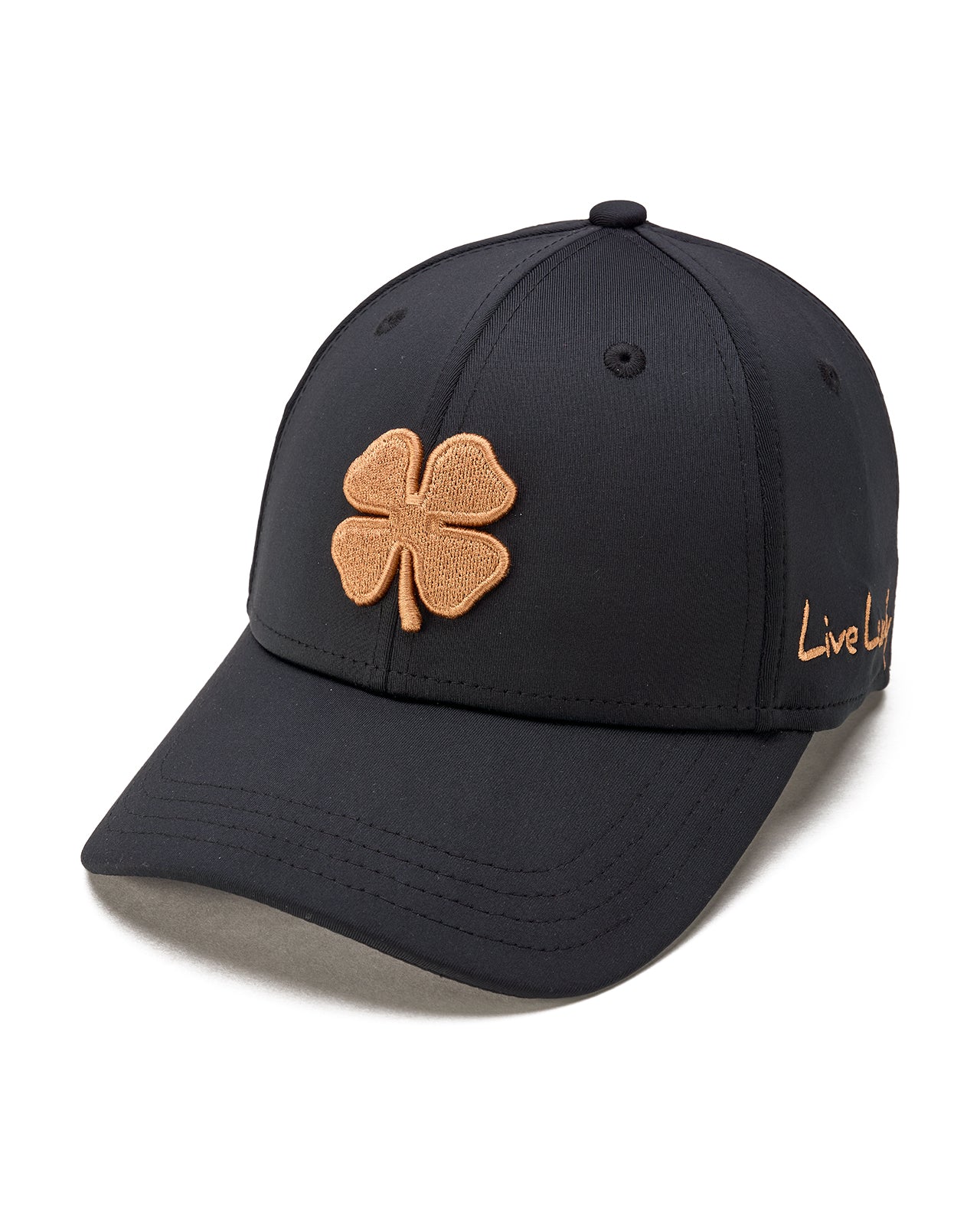 Premium Clover 182 Black Fitted Performance Hat
