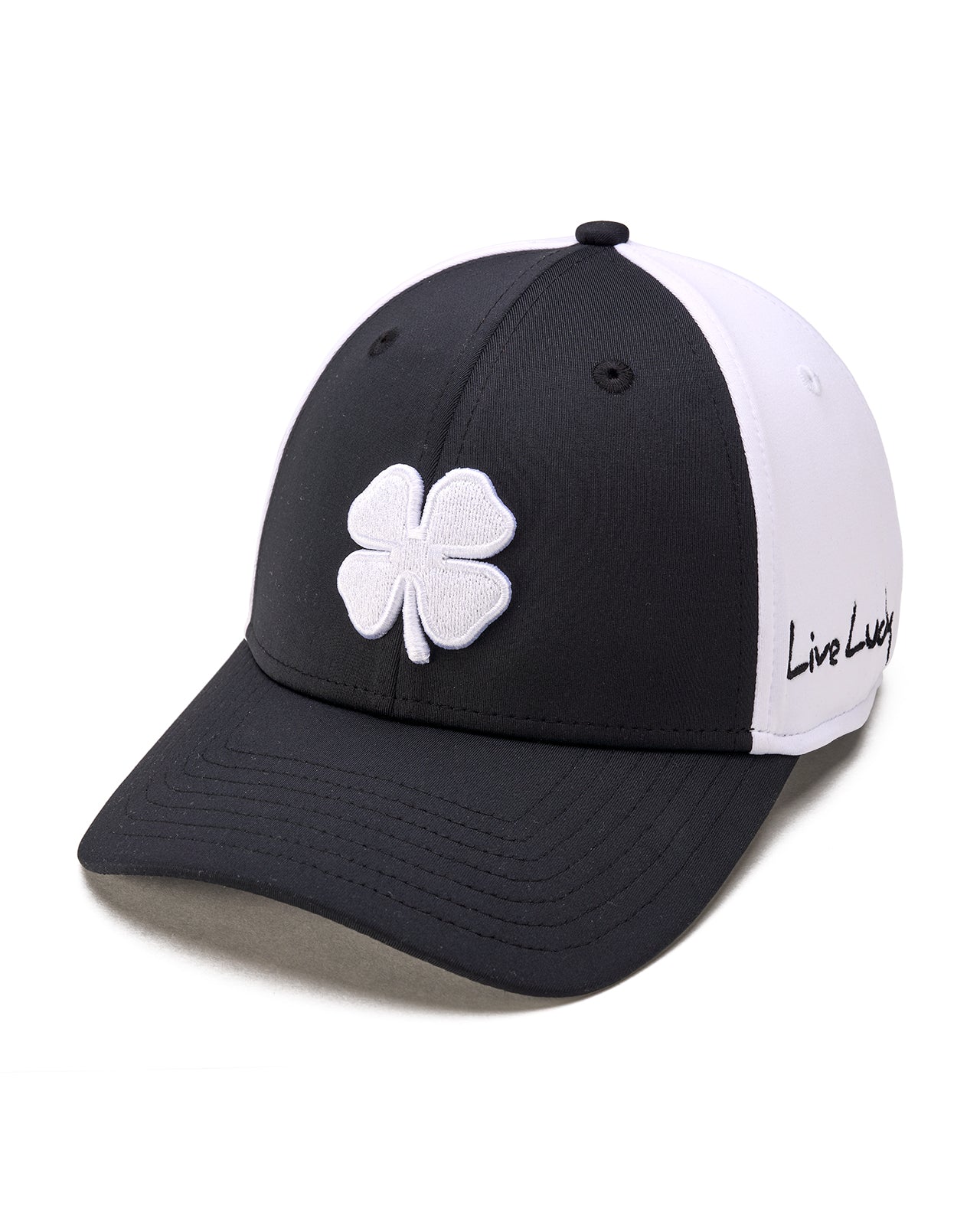 Premium Clover 165 Black Fitted Performance Hat