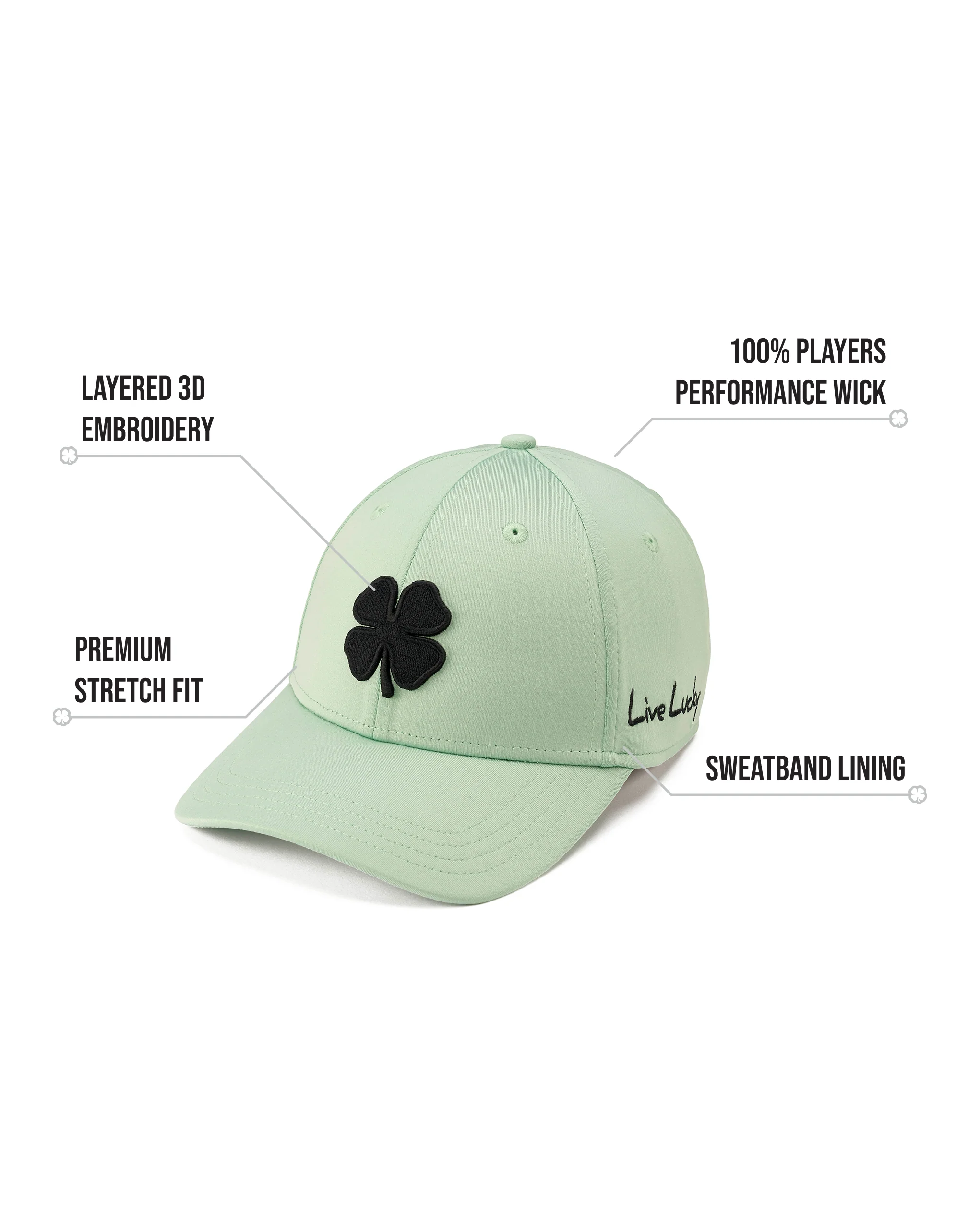 Premium Clover 142 Green Fitted Performance Hat 2 Premium Clover 142 Green Fitted Performance Hat