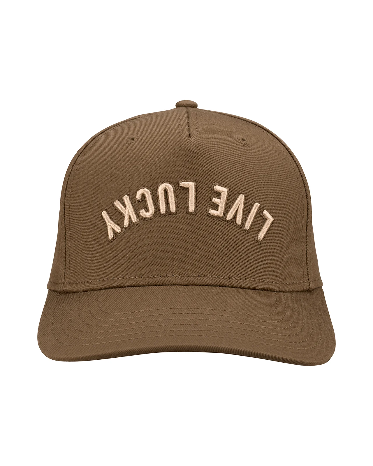 Upside Down Luck 11 Brown Cotton Twill Hat 3 Upside Down Luck 11 Brown Cotton Twill Hat