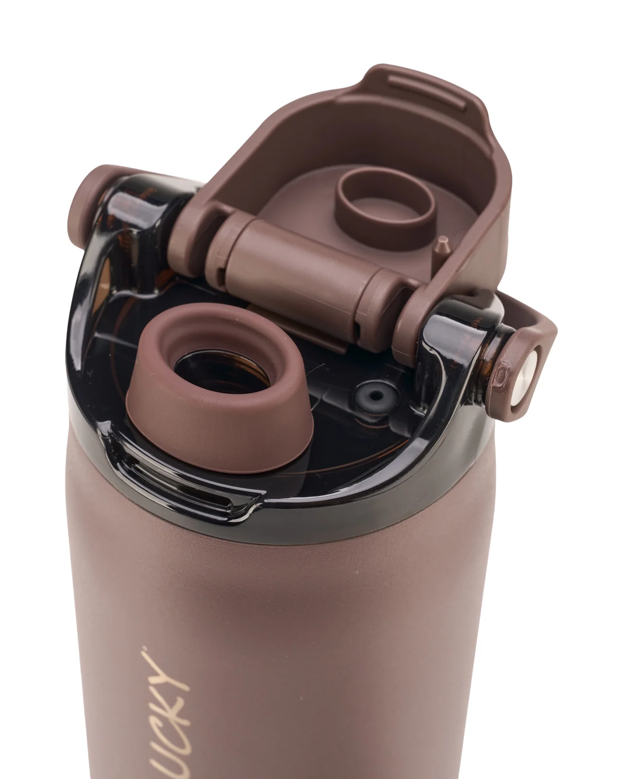 "Live Lucky" Brown Wellness Water Bottle - Java 2 "Live Lucky" Brown Wellness Water Bottle - Java