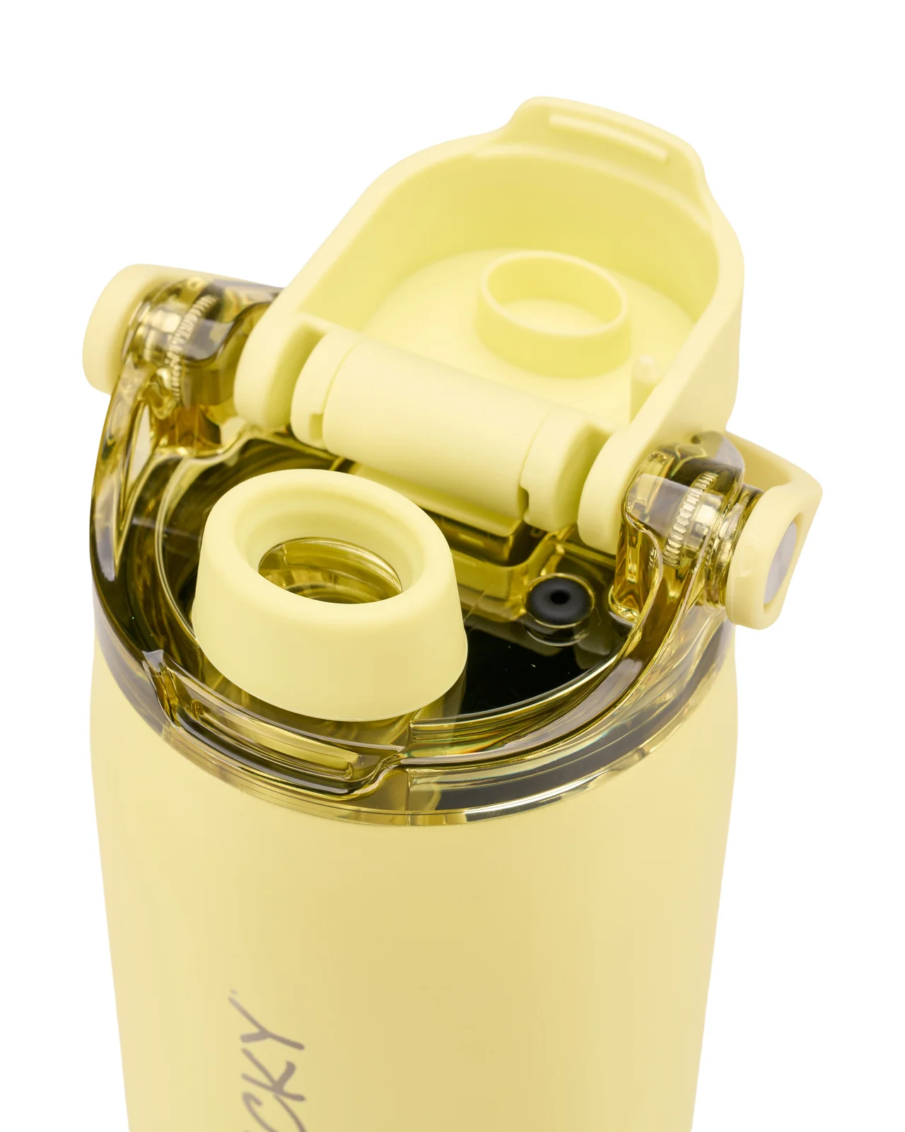 "Live Lucky" Yellow Wellness Water Bottle - Prickly Pear 2 "Live Lucky" Yellow Wellness Water Bottle - Prickly Pear