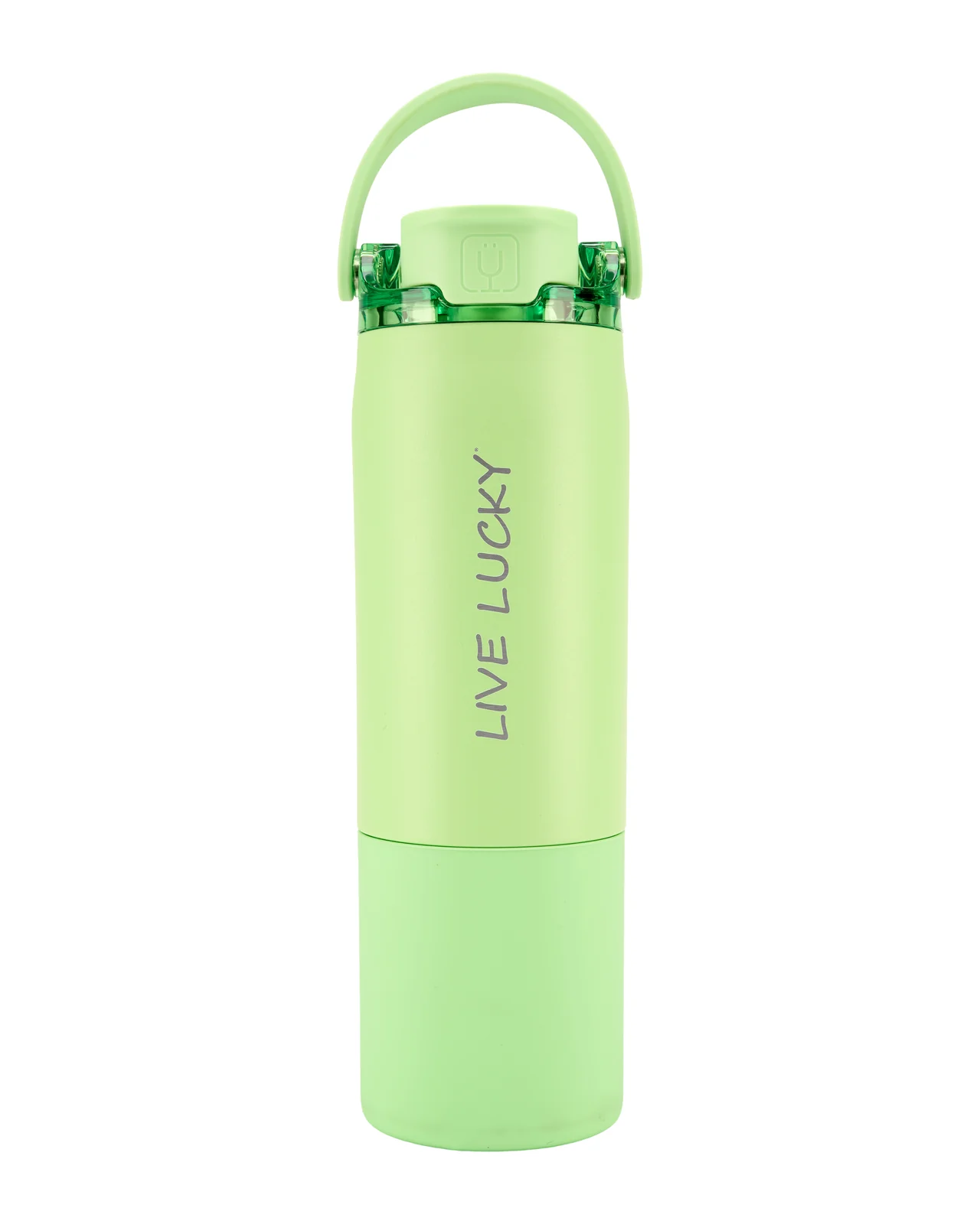 "Live Lucky" Green Wellness Water Bottle - Kiwi