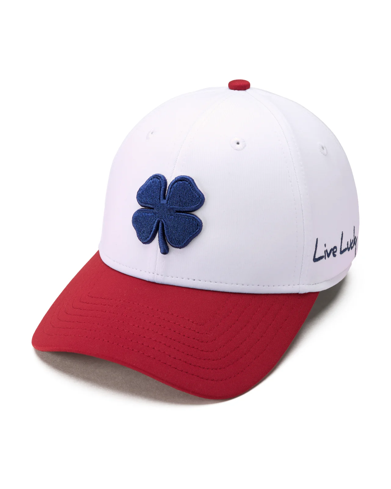 Premium Clover 167 Red White and Blue Fitted Performance Hat