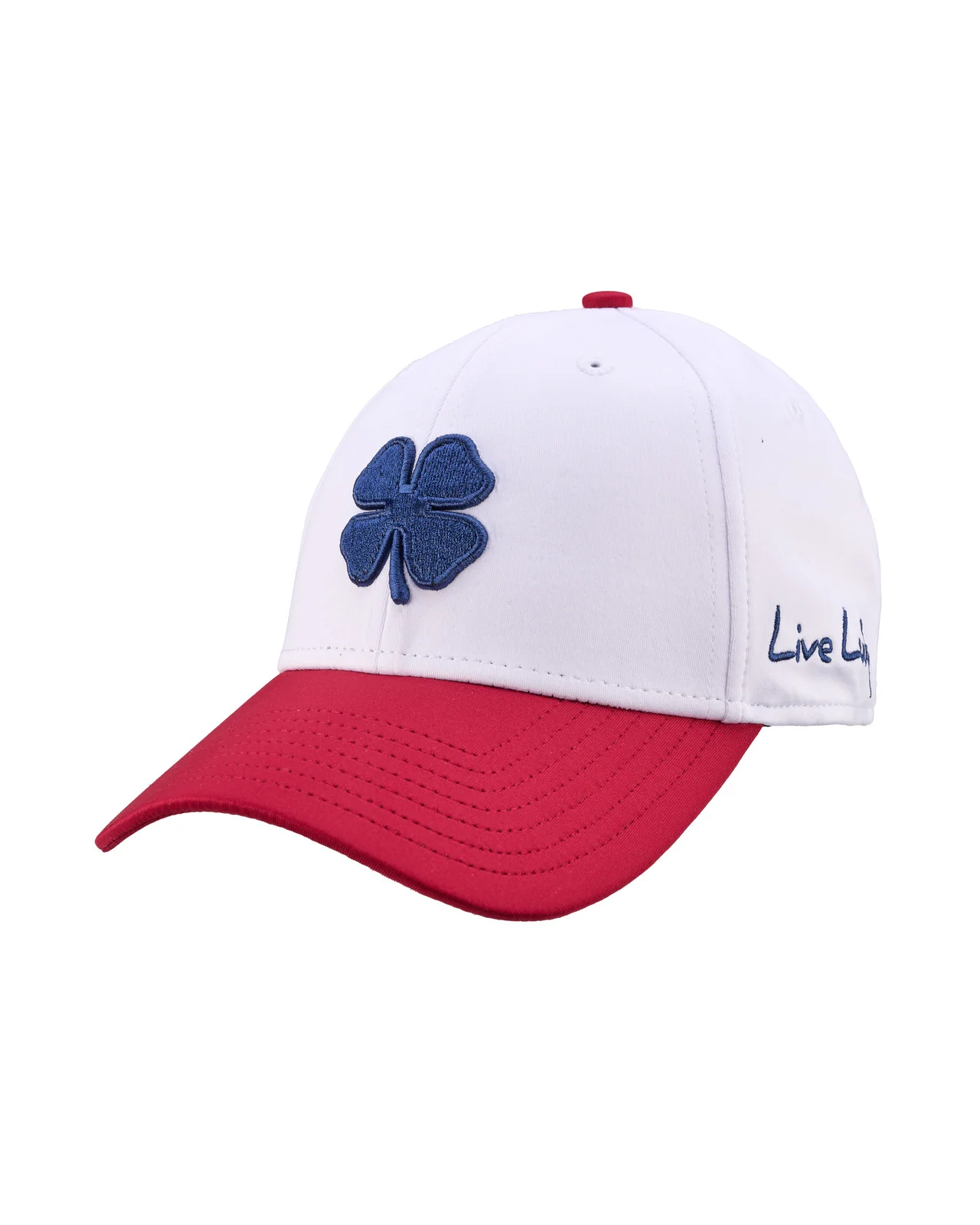 Premium Clover 167 Red White and Blue Fitted Performance Hat 4 Premium Clover 167 Red White and Blue Fitted Performance Hat